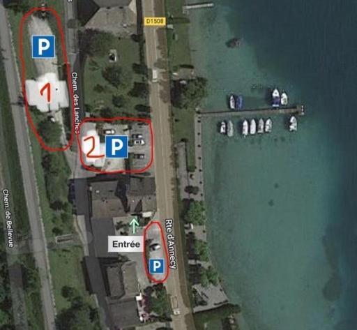 Rare 2 Bedroom With Private Beach On Lake Annecy Doussard Dış mekan fotoğraf